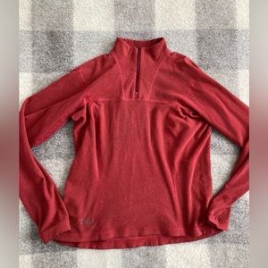 Women’s Arcteryx Red Fleece Half zip, Size M